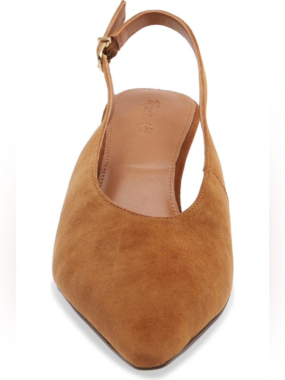 Madewell Emilie Pointed Toe Slingback Kitten Heels - Picture 3 of 5